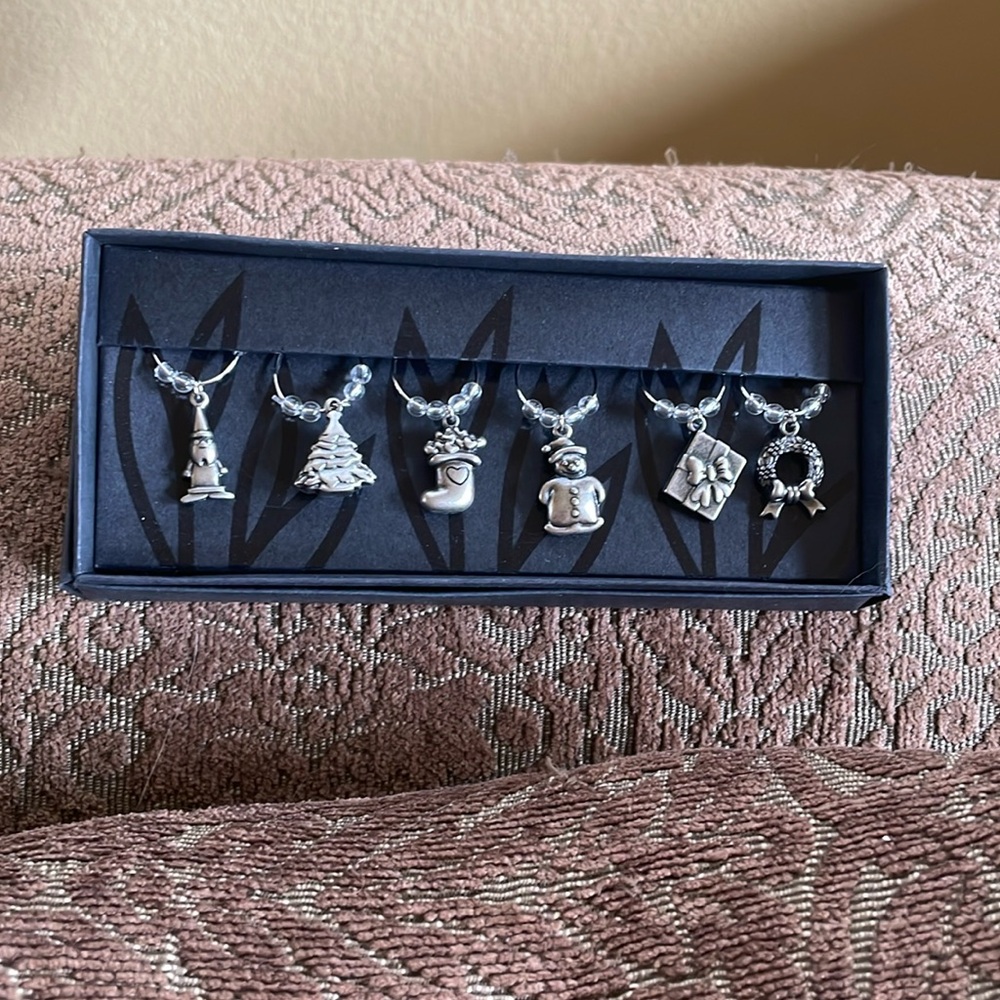 Christmas Wine Charms